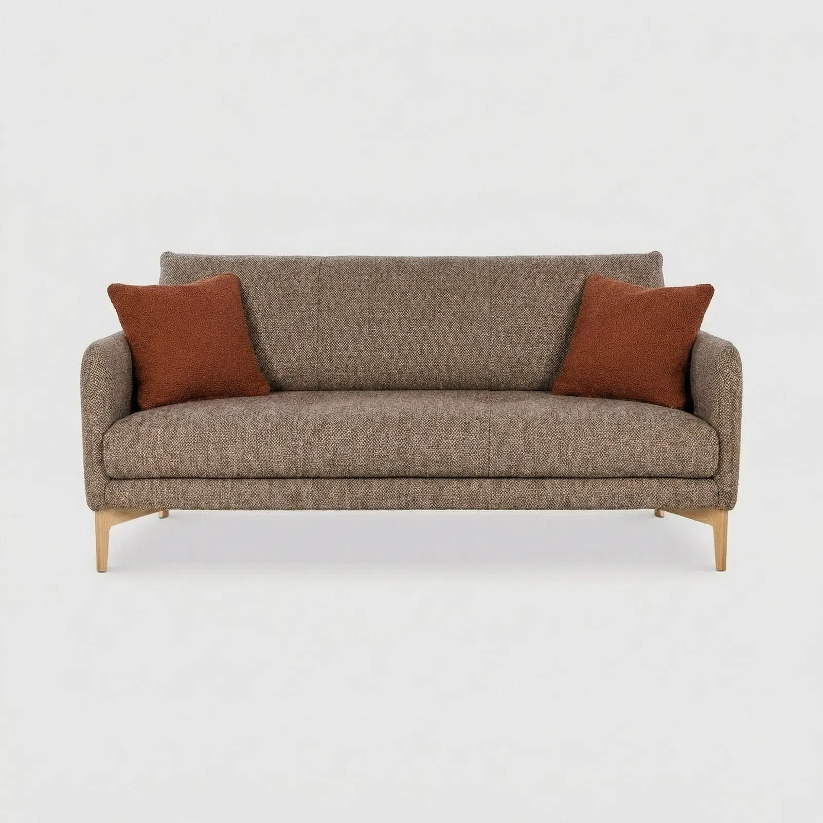 Ercol Aosta Medium Sofa, Brown Fabric | Barker & Stonehouse