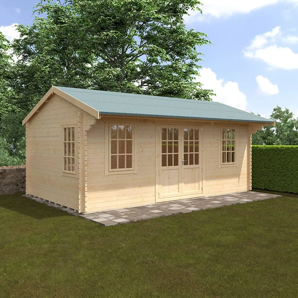 Buttercup Farm 20x12 The Dalton 44mm Cabin - L595 x W355 x H293.2 cm in Natural 2