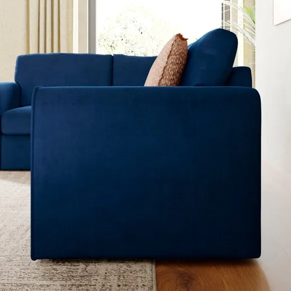 Abel Matte Velvet Corner Sofa 3