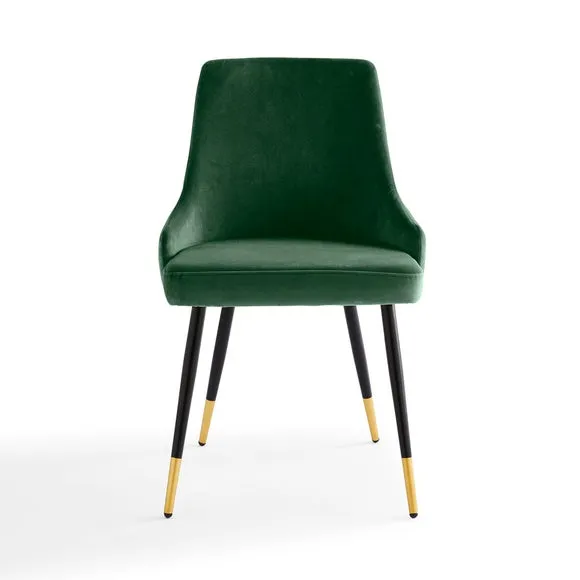Ariana Set of 4 Bottle Green Dining Chairs Velvet 5