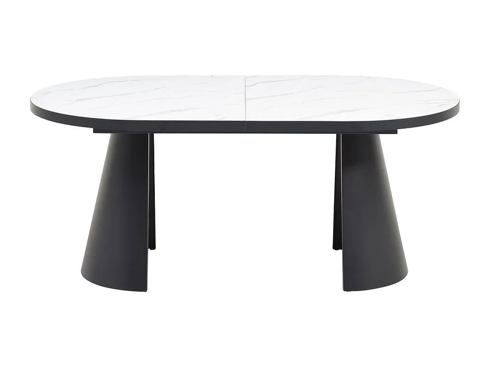 Vente-unique 6 - 10 Seater Extendable Dining Table In MDF & Metal - White and in Black 2
