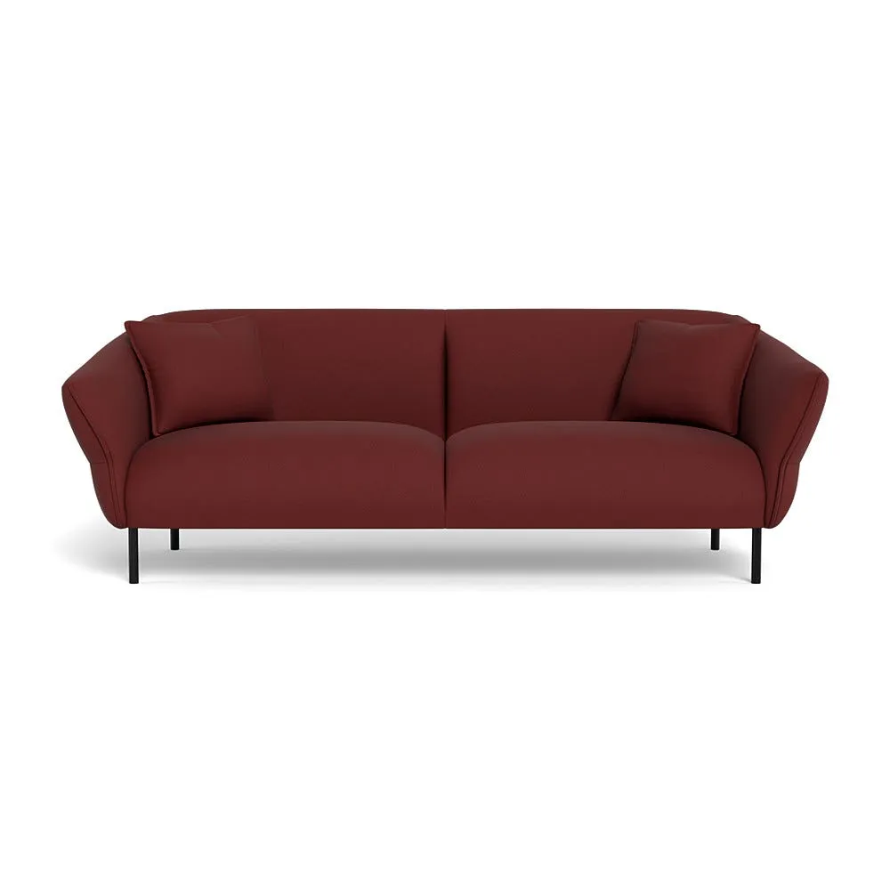 Heal's Alto 4 Seater Sofa Capelo Linen-Cotton Etruscan Red Black Feet 1