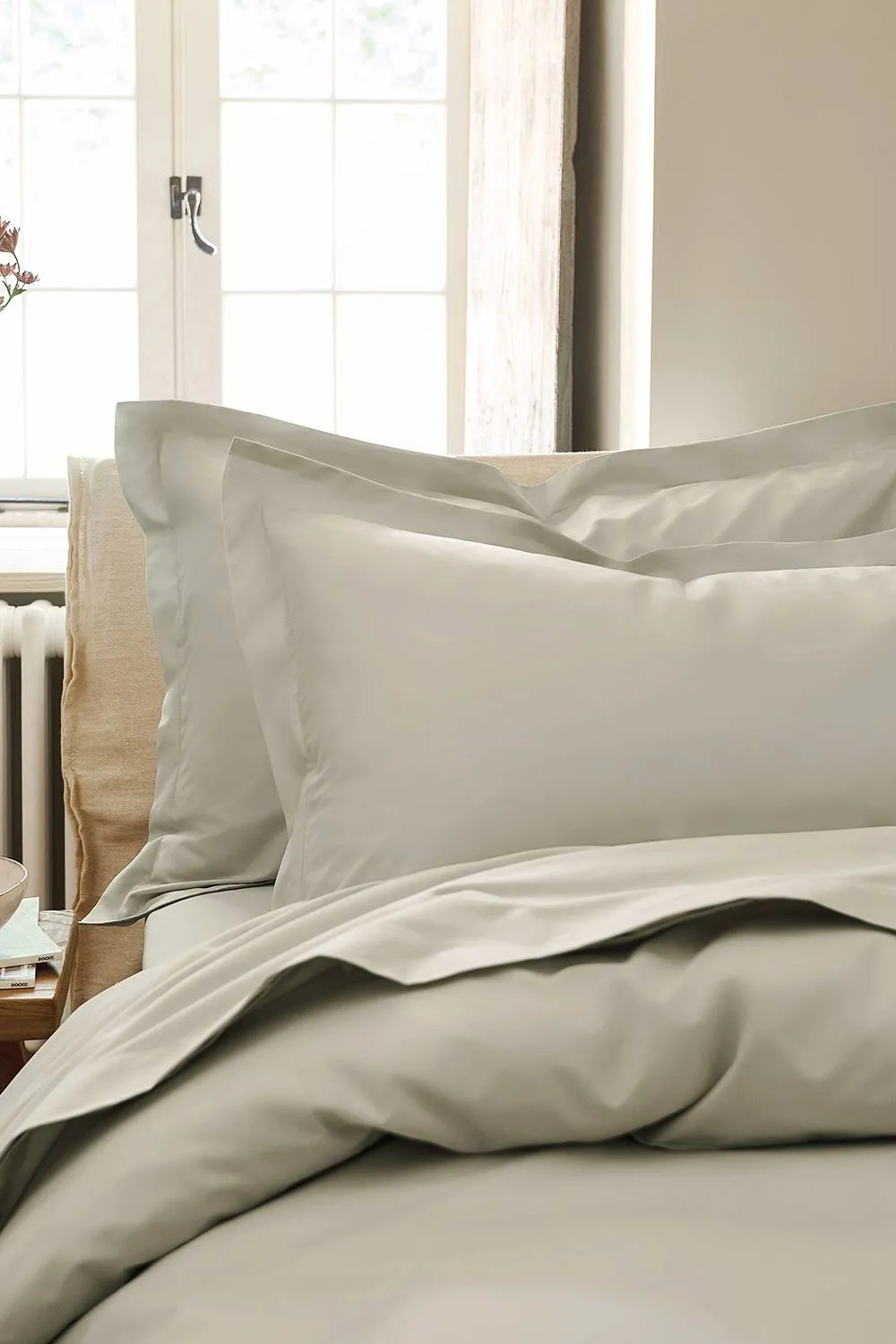 CHRISTY Pure Cotton Percale Duvet Cover Sets in Light Stone 4