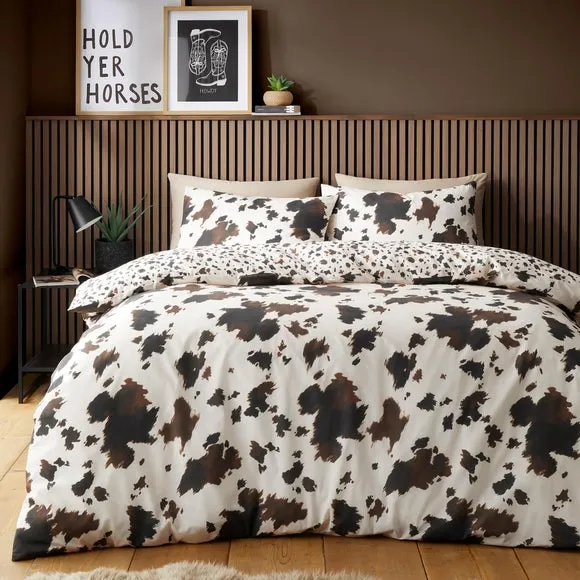 Fusion Cow Print Polycotton Duvet Cover & Pillowcase Set 1