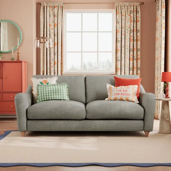 Hattie Slub Faux Linen 3 Seater Sofa 1