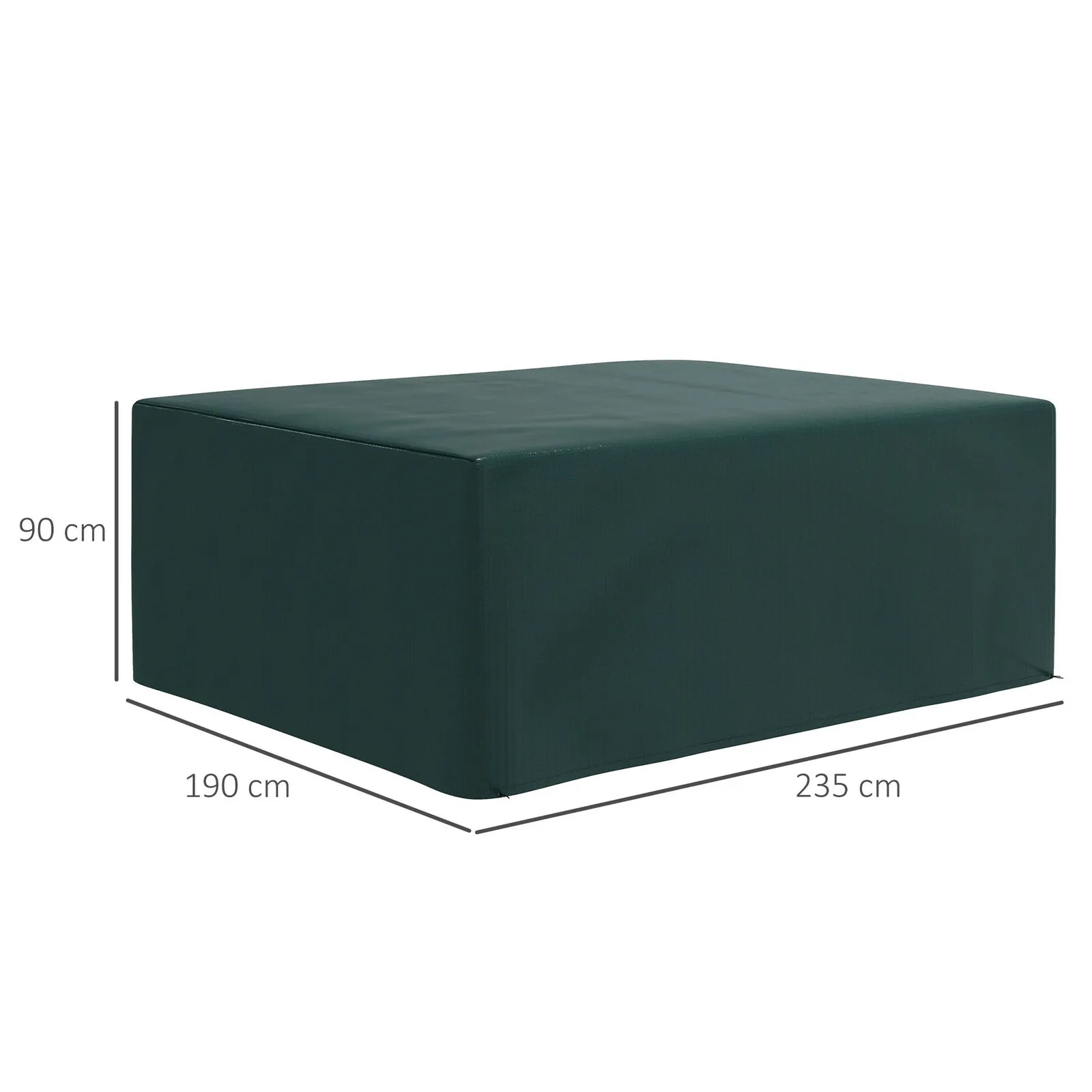 OUTSUNNY 235x190x90cm Large Patio Set Outdoor Garden Furniture Cover in Dark Green 3