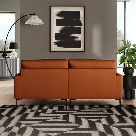 Lawson Matte Plush Velvet Corner Chaise Sofa 3