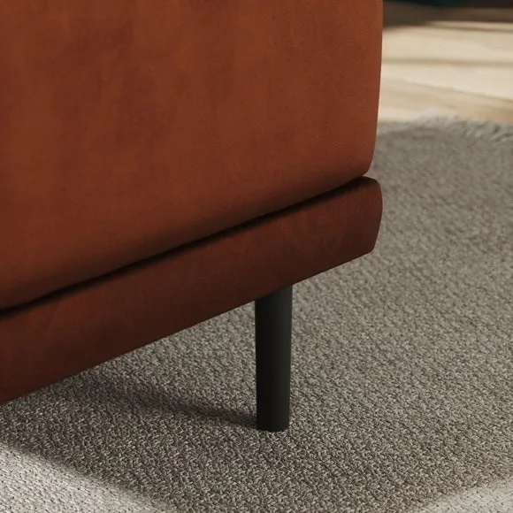 Mae Small Dining Bench, Matte Plush Velvet 4