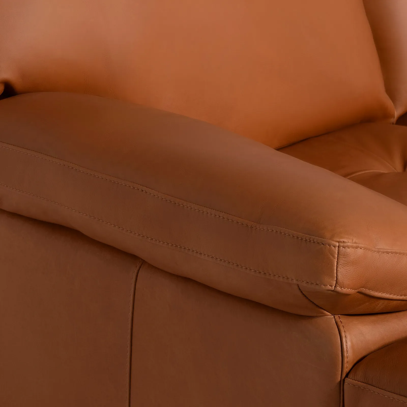 Olson Left Hand Facing Chaise Corner Sofa, Brown Leather | Barker & Stonehouse 5