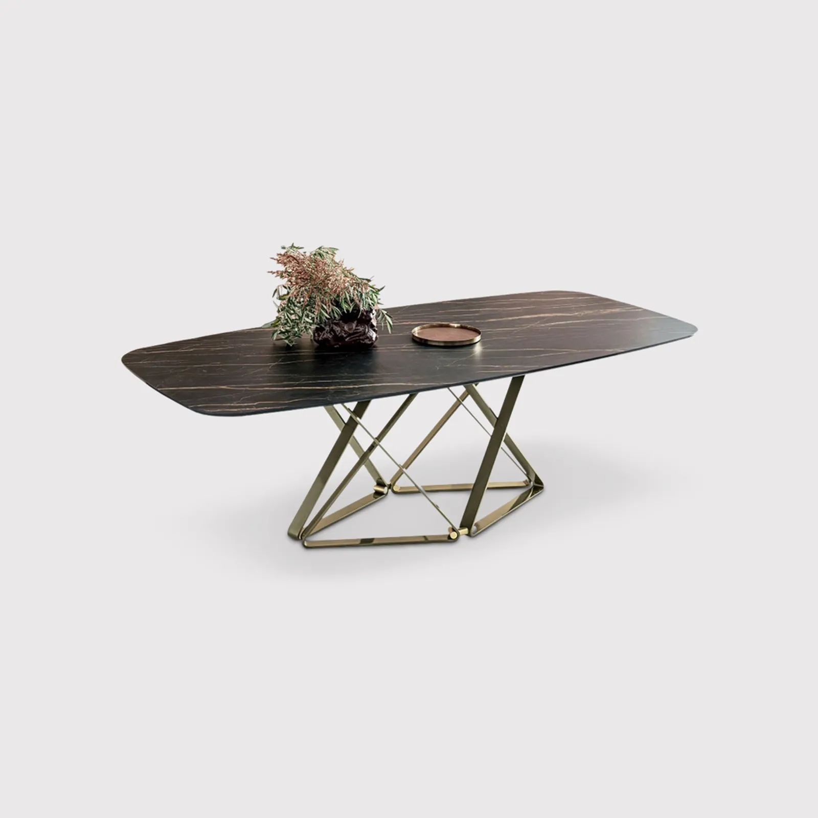 Bontempi Delta Dining Table 250X120X75Cm, Black Marble | Barker & Stonehouse 3