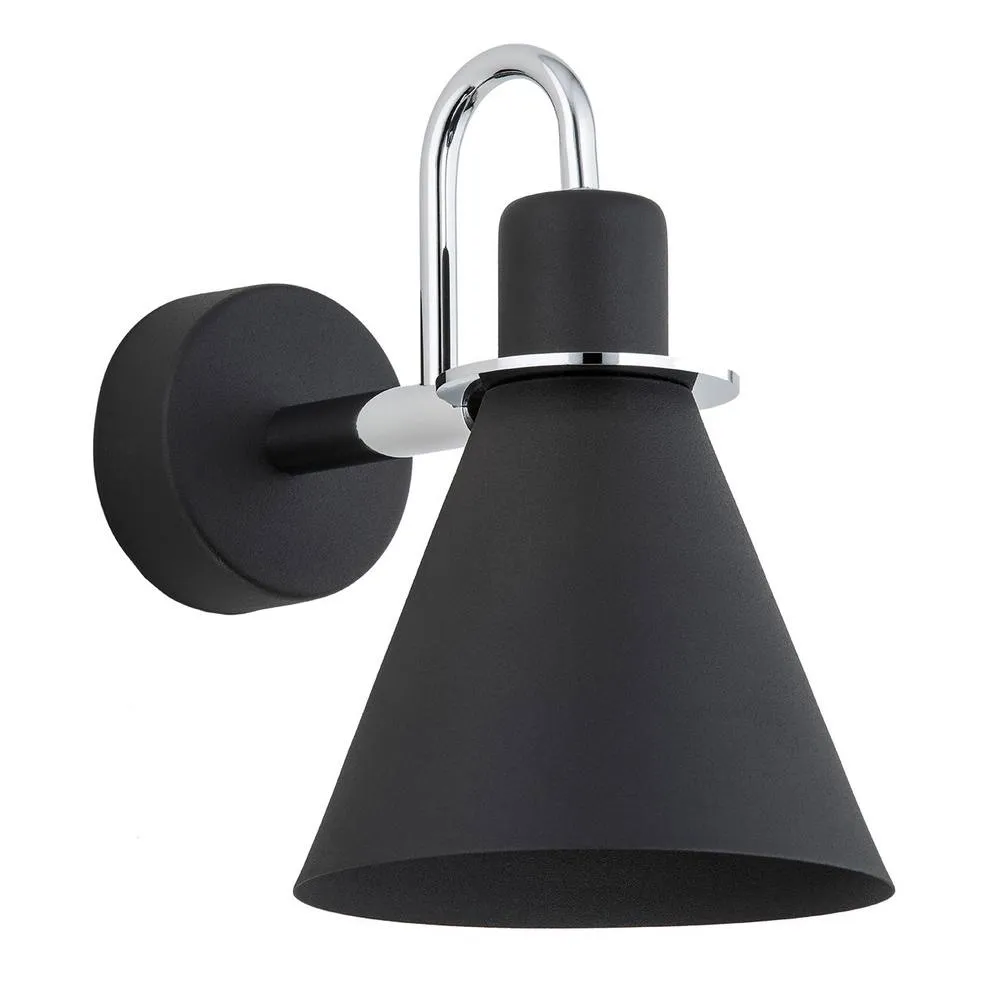 Netlighting Beverly Dome Wall Lamp Black Structure Chrome Elements 2