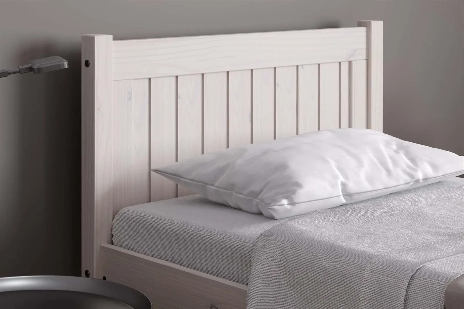 Birlea White Wood Single Bed & Mattress Bundle Rio Air Sleepsoul 90cm 3ft 3