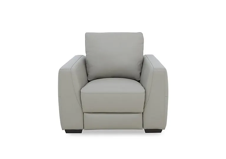 Dinky Leather Chair - Lead Grey