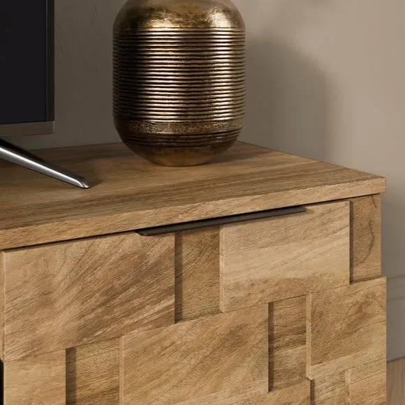 Watson Extra Wide TV Unit for TVs up to 80", Wood Effect 3