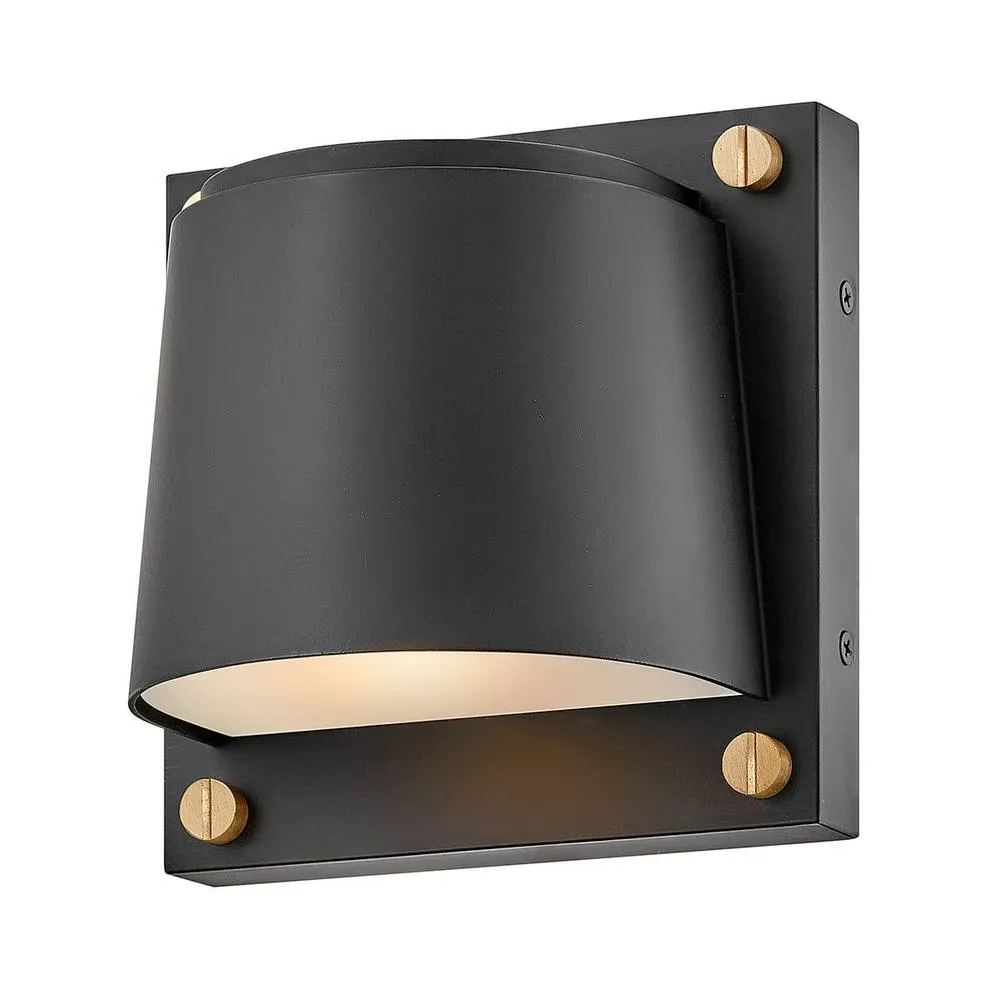 Netlighting Scout 1 Light Small Outdoor Wall Light Black IP44