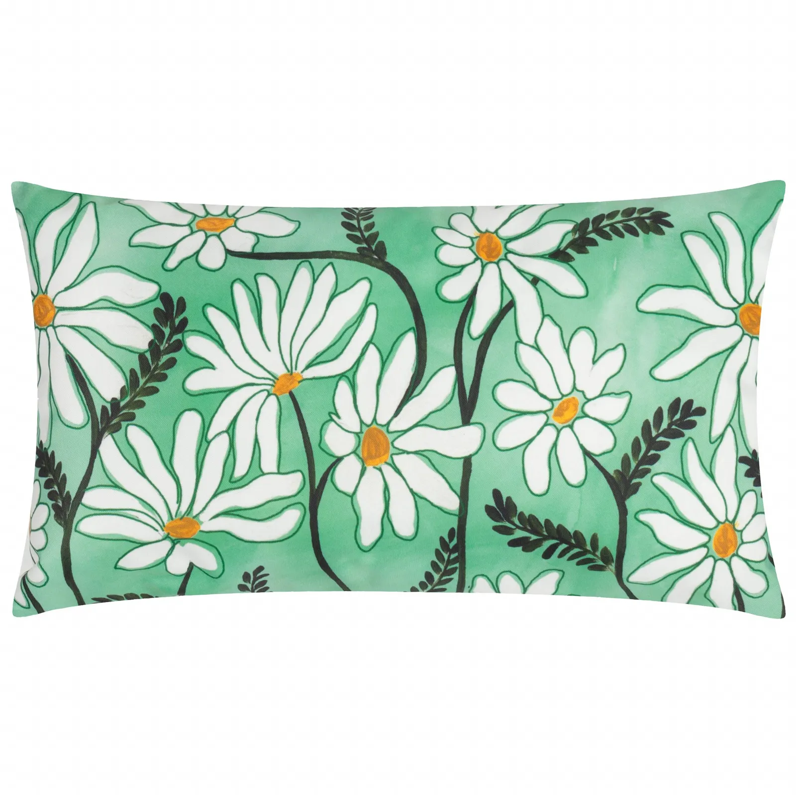 Wylder Daisy Fields Printed Outdoor Cushion in Mint 2