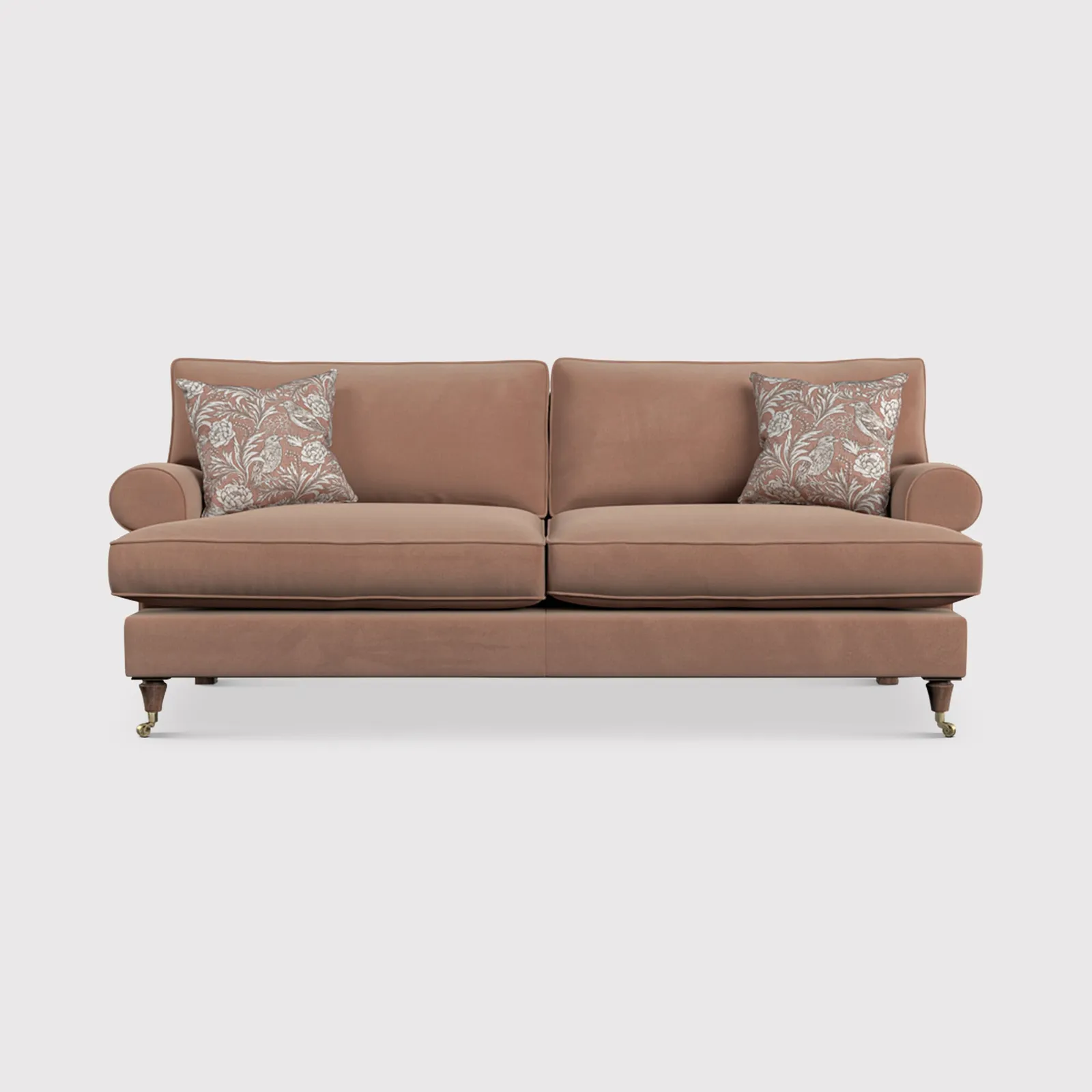 English Heritage Finch Medium Sofa Standard Back, Pink Fabric | Barker & Stonehouse 1