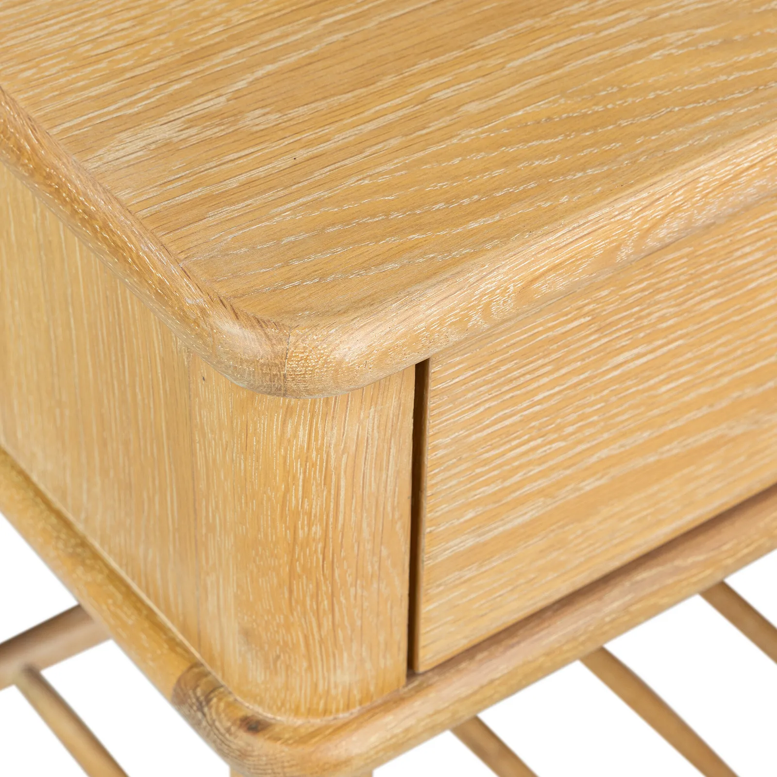 Valla 1 Drawer Bedside Table, Brown Oak | Barker & Stonehouse 4