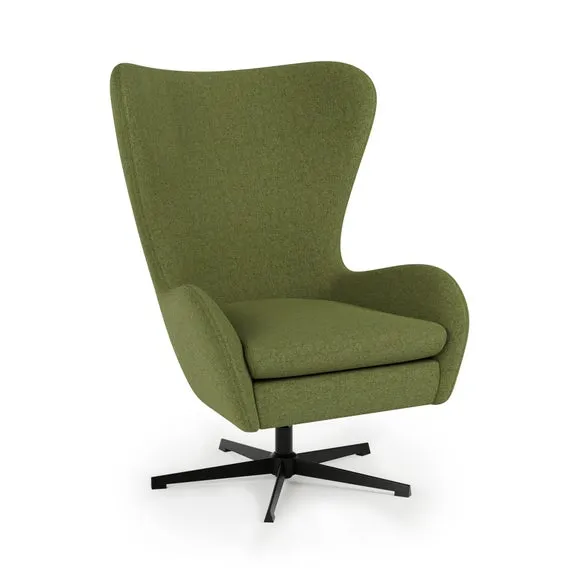 Kuvert Soft Marl Swivel Chair, Moss 2