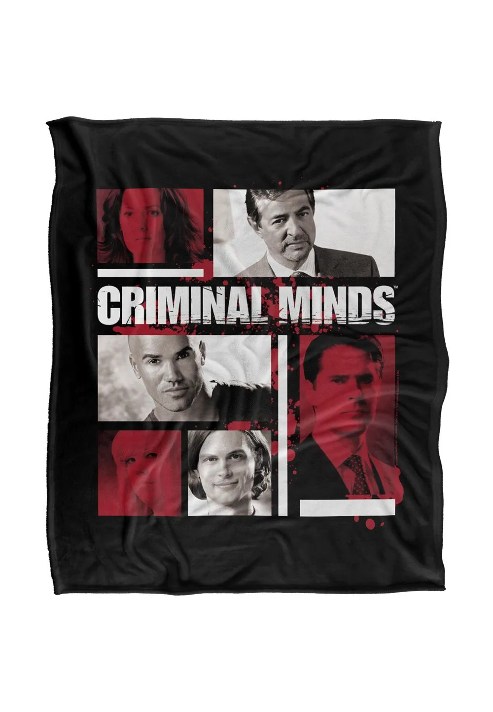 ViacomCBS/Nickelodeon Criminal Minds Character Boxes Silky Touch Super Soft Throw Blanket 152 X 127 cm in White