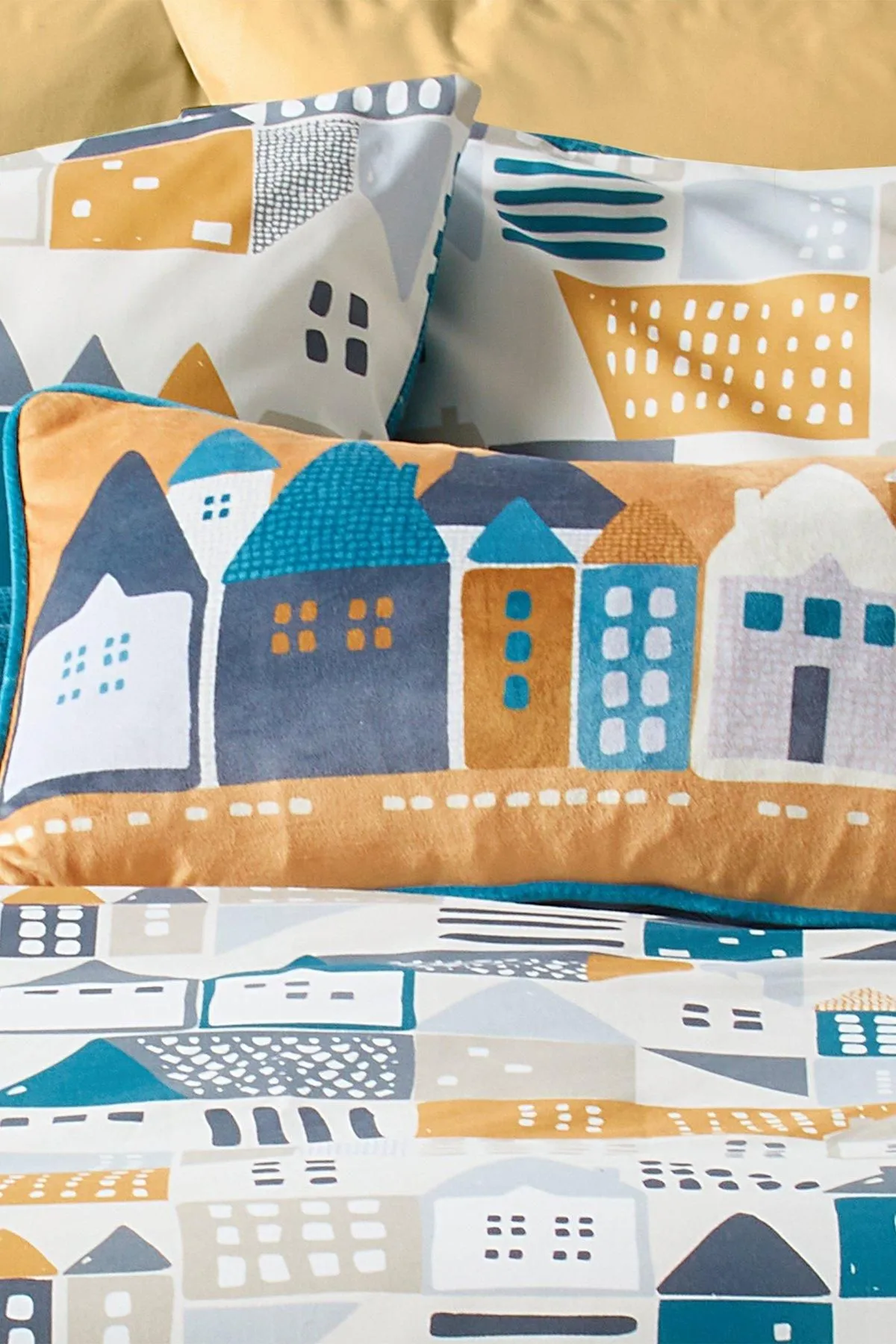 Fusion 'Nordica' Luxe Velvet Filled Cushion in Yellow