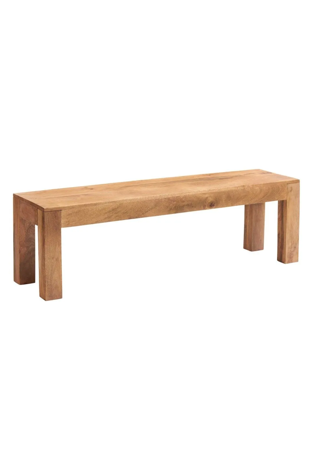 IH Design Solid Light Mango Dining Bench in Light Brown 2