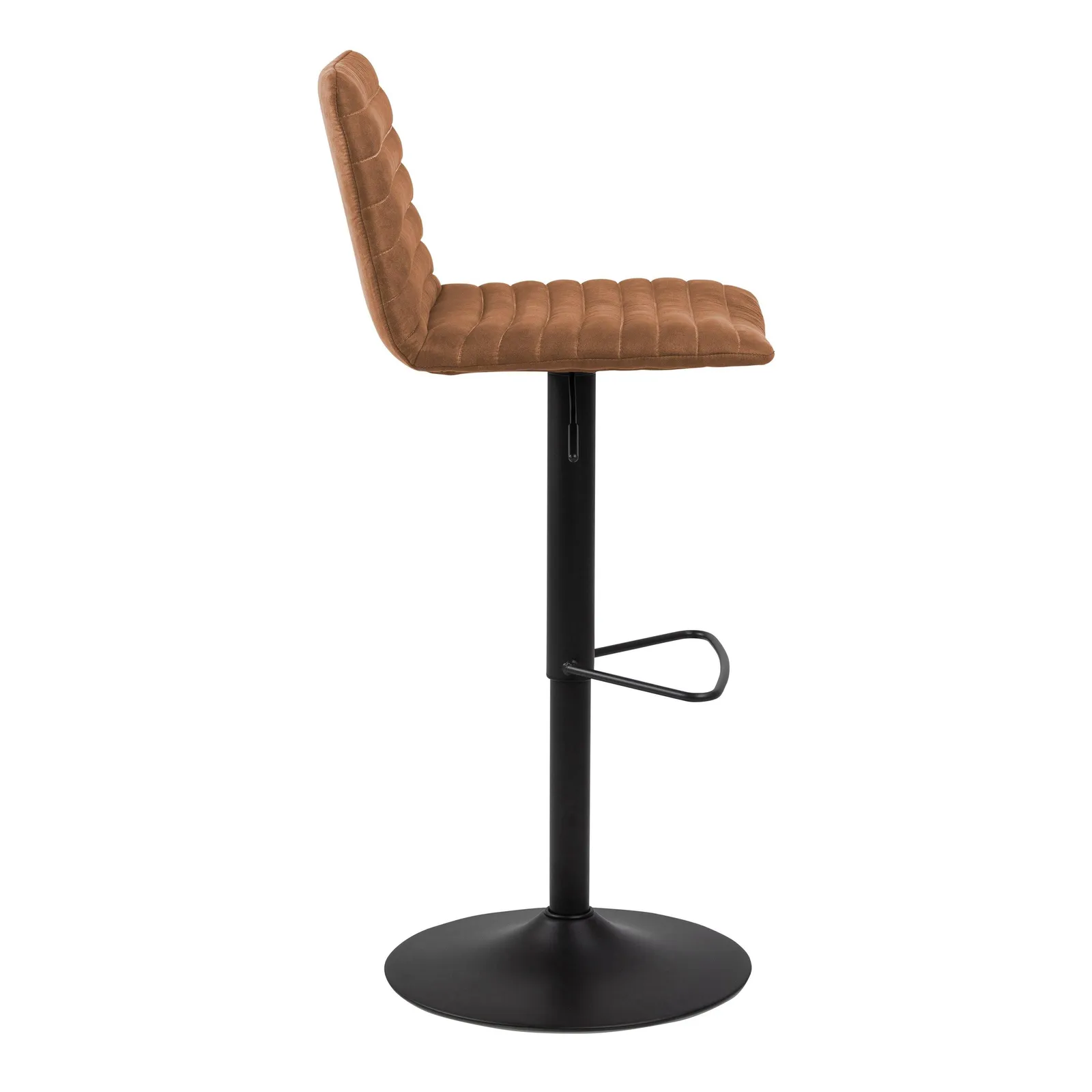 Furniture To Go Kimmy Bar Stool with Brown Fabric in Set of 2 3