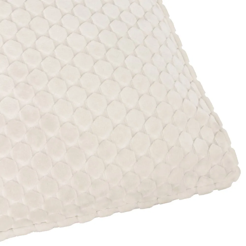 Paoletti Neptune Velvet Cushion in Ivory 4