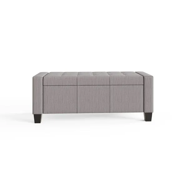 Verona Upholstered Ottoman, Grey 5