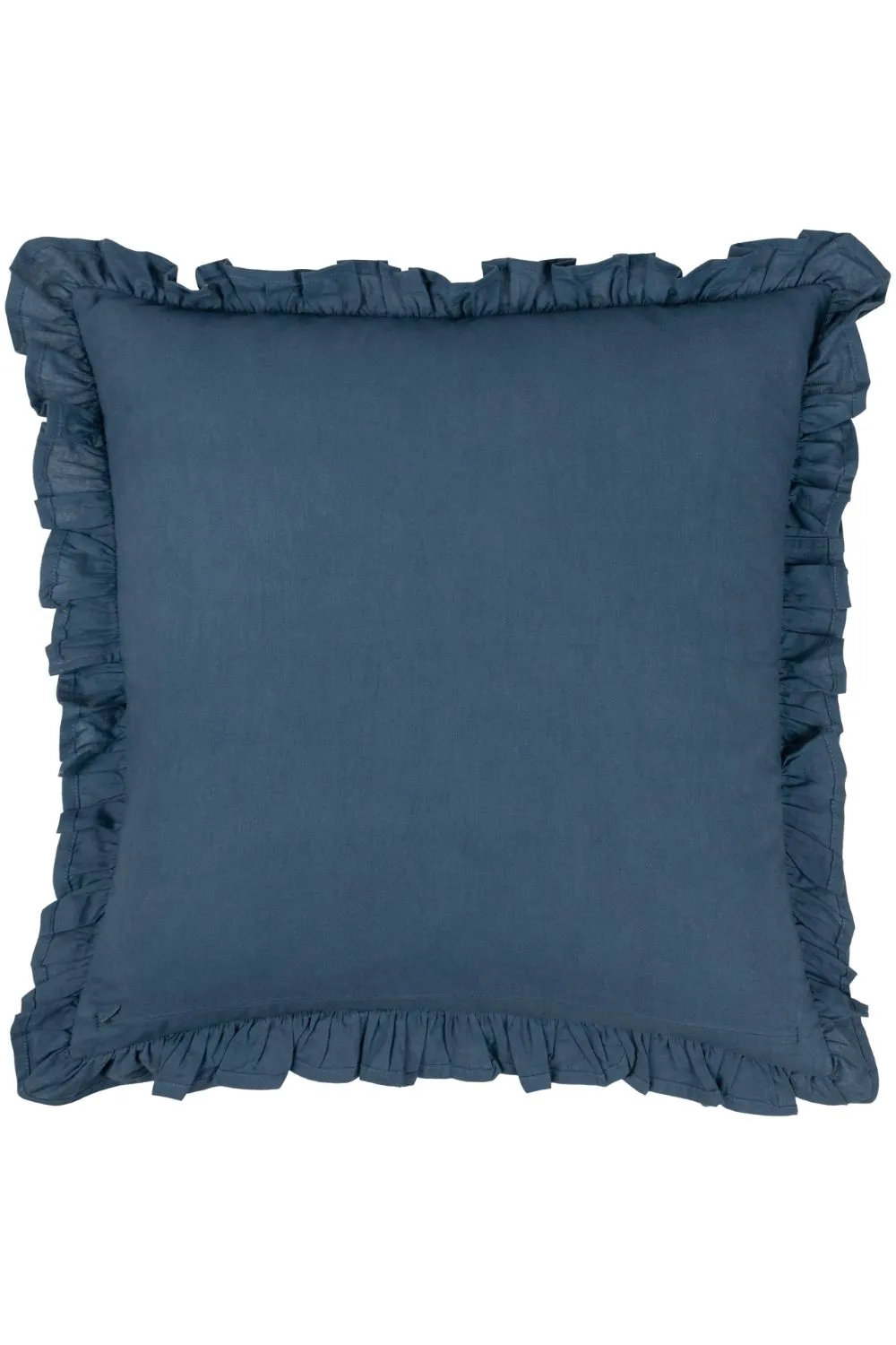 Paoletti Kirkton Floral Pleated Polyester Filled Cushion in Dark Blue 2