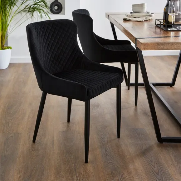 Montreal Set of 2 Dining Chairs, Velvet 2