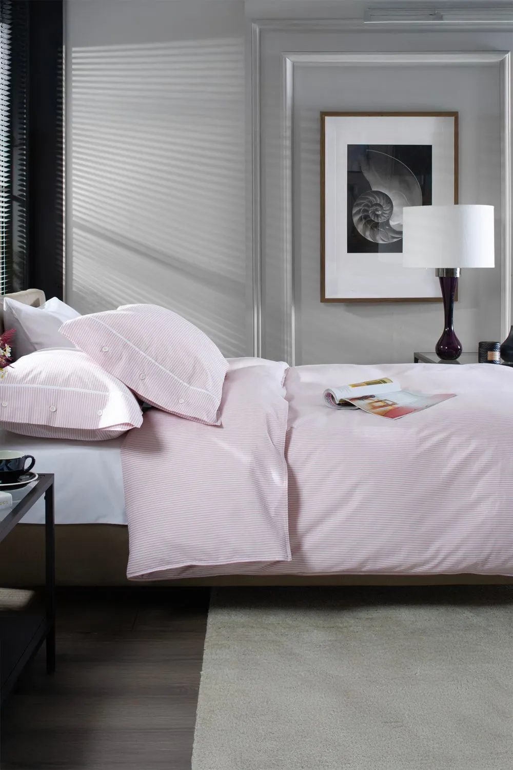 The Lyndon Company Southport Rose 100% Cotton Cuffed Finish Duvet Cover Set 3