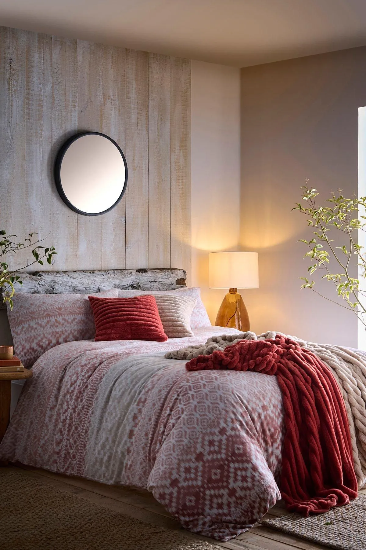 Appletree 'Bergen' 100% Brushed Cotton Duvet Cover Set in Terracotta 4