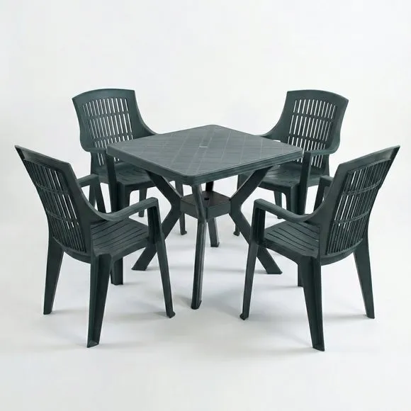 Trabella Alana Square Patio Table with 4 Bonnie Chairs 2