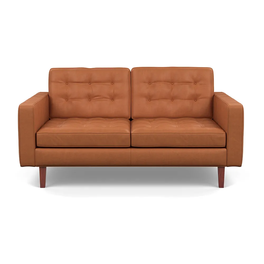 Heal's Hepburn 2 Seater Liena Leather Brown 680 Walnut 1