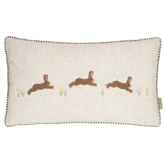 Wylder Nature Ramble Hares Rectangle Cushion 2