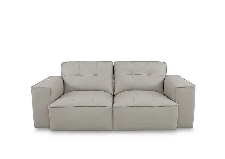 Cushino 2.5 Seater Leather Sofa - Light Grey - Sofas and Armchairs - In Time for Christmas