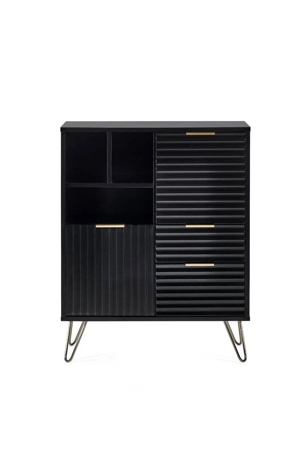 Julian Bowen Murano 2 Door 2 Drawer Cabinet in Black 4