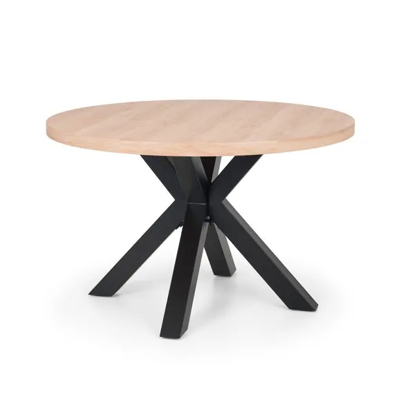 Berwick 4 Seater Round Dining Table, Black 2