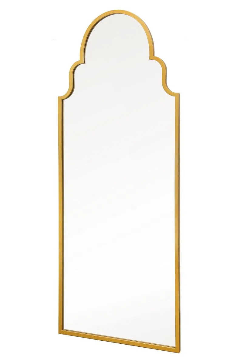 MirrorOutlet Gold Framed Arched Leaner/Wall Garden Mirror 71" x 28" (180x70CM) 4