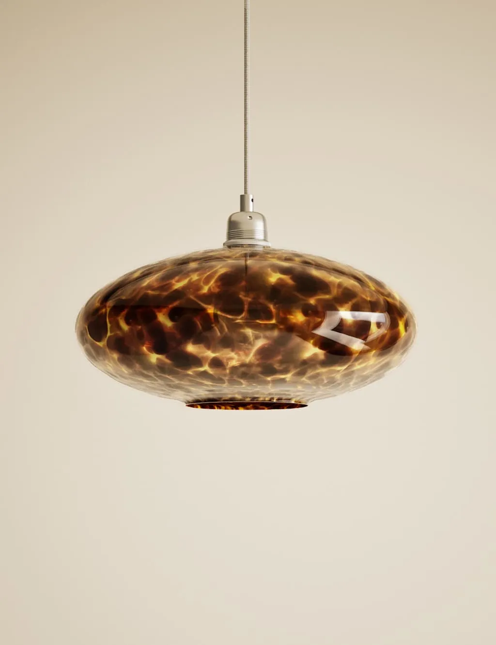 M&S Glass Tortoise Shell Easy Fit Shade Brown