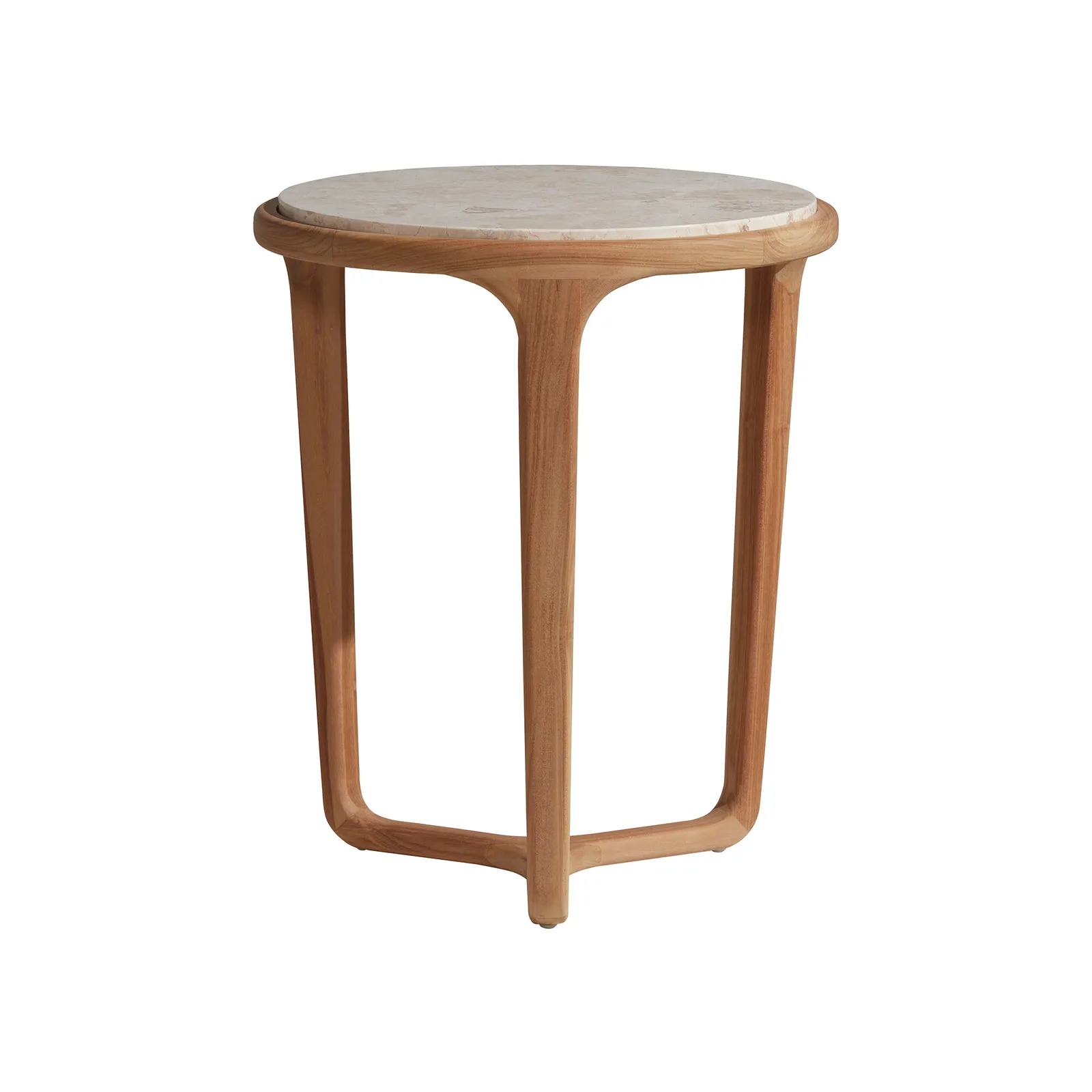 Terza Side Table 55X60Cm, Round, Neutral Wood | Barker & Stonehouse 3