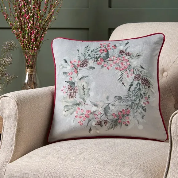Winter Sprigs Square Cushion
