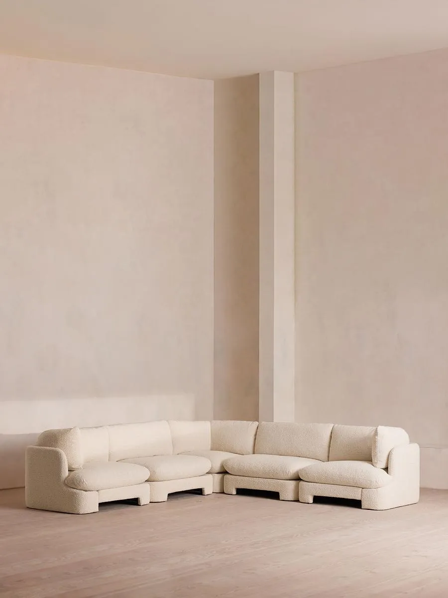 Odell Deeper Sit Modular Sofa, Corner Sofa, Natural Boucle