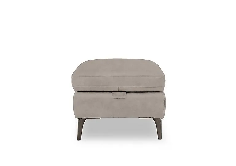 Morgan Fabric Storage Footstool - Dexter Ivory