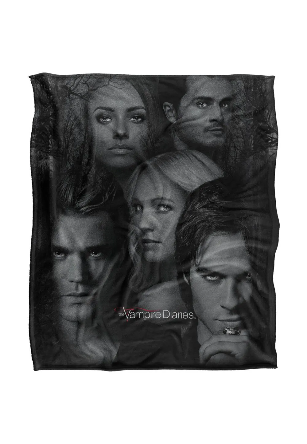 Warner Brothers The Vampire Diaries Silky Touch Super Soft Throw Blanket 152x127cm in White