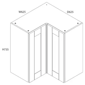 Wickes Ohio Sage L-Shape Corner Wall Unit - 625mm 2