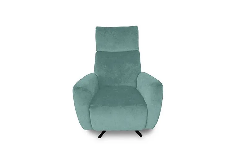 Designer Chair Collection Granada Fabric Power Recliner Swivel Chair with Massage Feature - Baby Blue