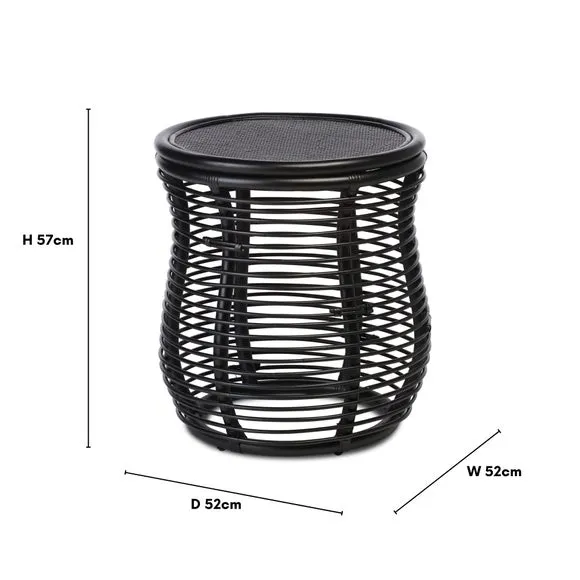 Desser Royal Round Rattan Side Table 4