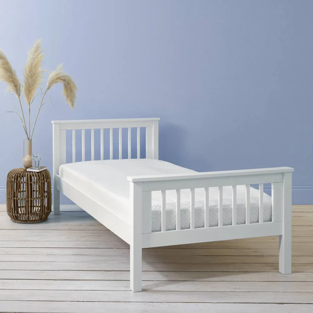 Nöa and Nani Jimi Single Mattress Thin Hypoallergenic Foam for Trundles & Bunks in White 2
